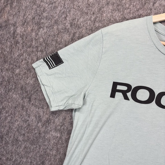 Rogue Fitness T-Shirt Men's Large Light Blue Logo USA Made Short Sleeve Gym - Picture 2 of 8